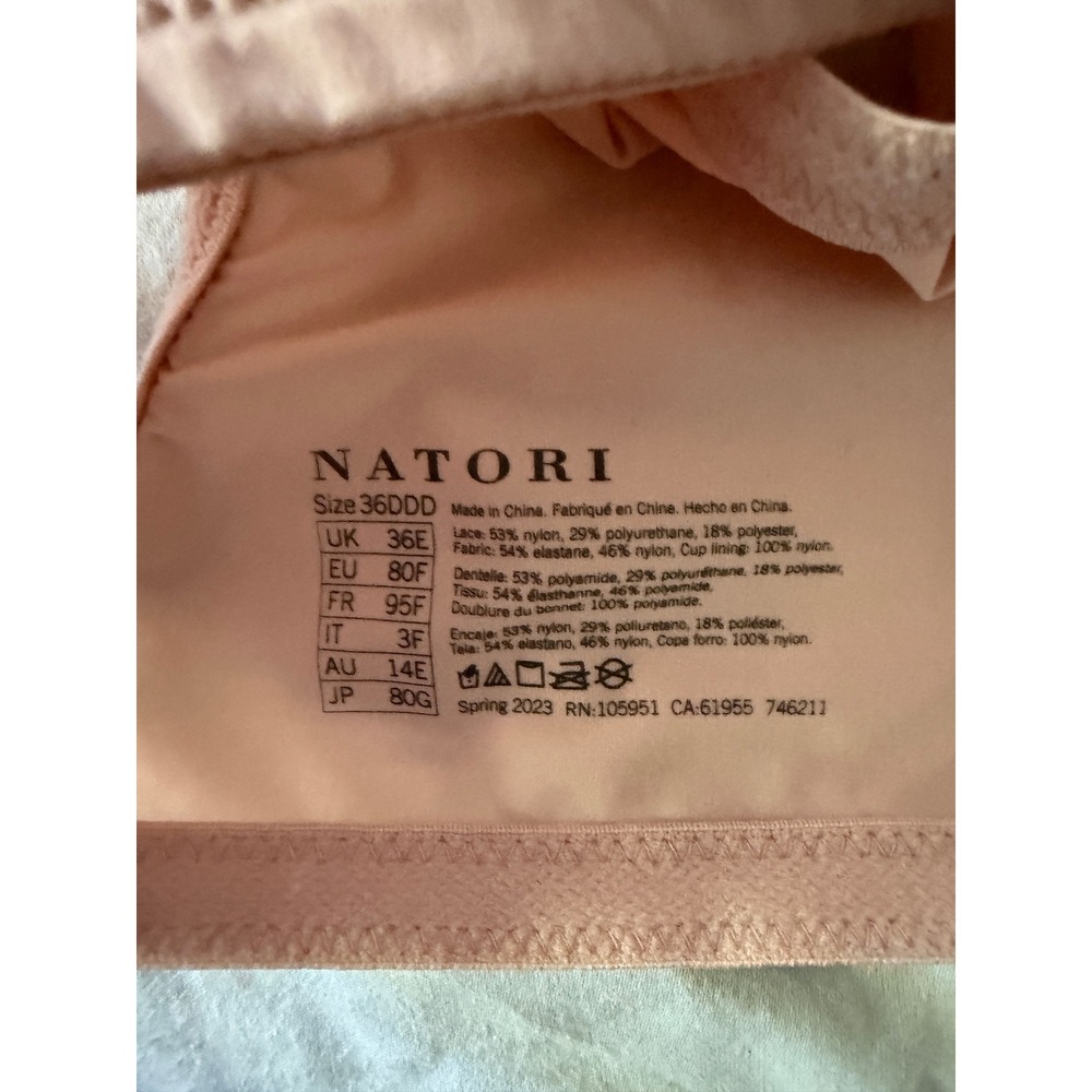 Natori Statement Full Figure Underwire Bra 36DDD Cameo Pink Lace 746211 NEW - Picture 3 of 4